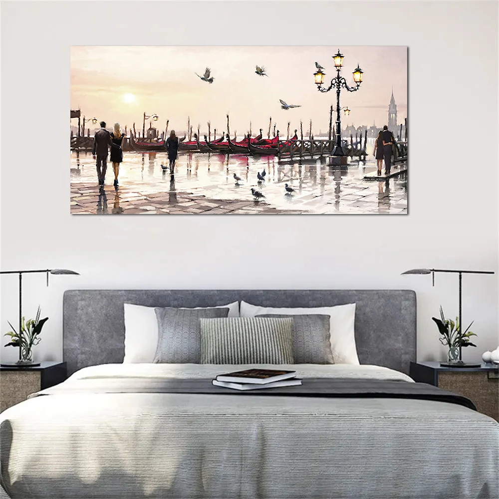 Abstract Venice Cityscape Painting, Impressionism Wall Art Poster, Resort Red Boats Building Picture, Room Decor Canvas Print 
Abstract Venice Cityscape Painting, Impressionism Wall Art Poster, Resort Red Boats Building Picture, Room Decor Canvas Print