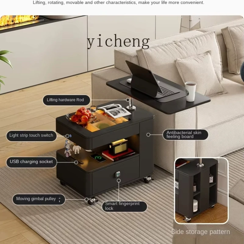 XL Multifunctional Sofa Side Table Movable Cart with Light Lifting Coffee Table Rotating Small Tea Table
XL Multifunctional Sofa Side Table Movable Cart with Light Lifting Coffee Table Rotating Small Tea Table