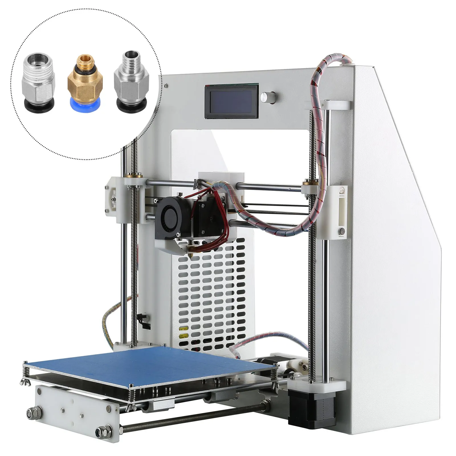 12Pcs 3D Printer Pneumatic Adapter Metal Quick Connector Thread Fittings Wear Resistant High Hardness Air Connectors