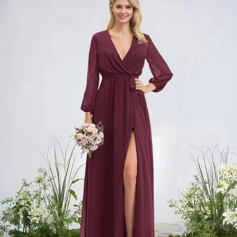 CCA Women A-Line Bridesmaid Dresses Frosted Lilac V-Neck Floor-Length Chiffon Garden Gala Wedding Party With Bow Pleated Wedding
CCA Women A-Line Bridesmaid Dresses Frosted Lilac V-Neck Floor-Length Chiffon Garden Gala Wedding Party With Bow Pleated Wedding