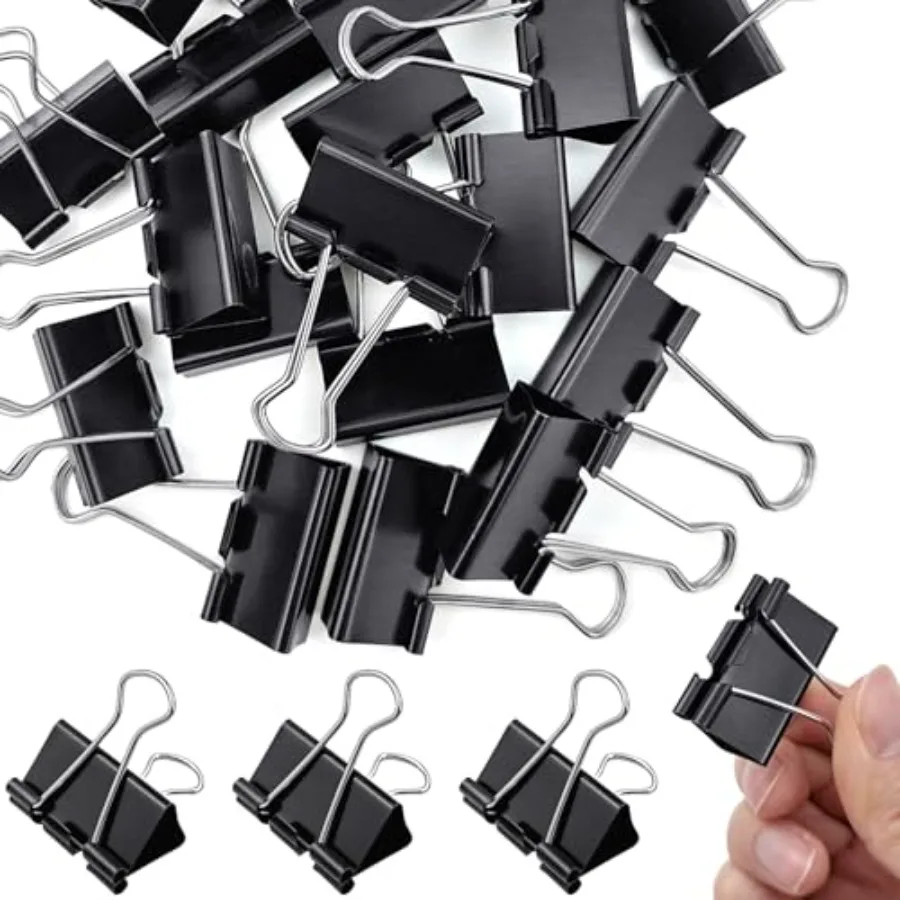 40 Pack Medium Binder Clips, 32mm 1-1/4 Inch Paper Binder Clips Clamps, Medium Clamps Office Supplies for Teachers Students Sch
40 Pack Medium Binder Clips, 32mm 1-1/4 Inch Paper Binder Clips Clamps, Medium Clamps Office Supplies for Teachers Students Sch