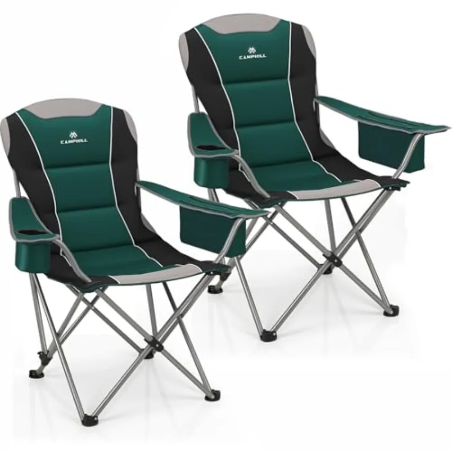 2 Pack Camping Chairs for Adults - Oversized Folding Lawn Chair with Angled Backrest, Heavy Duty 400lbs, Padded Camp Chairs wit
2 Pack Camping Chairs for Adults - Oversized Folding Lawn Chair with Angled Backrest, Heavy Duty 400lbs, Padded Camp Chairs wit