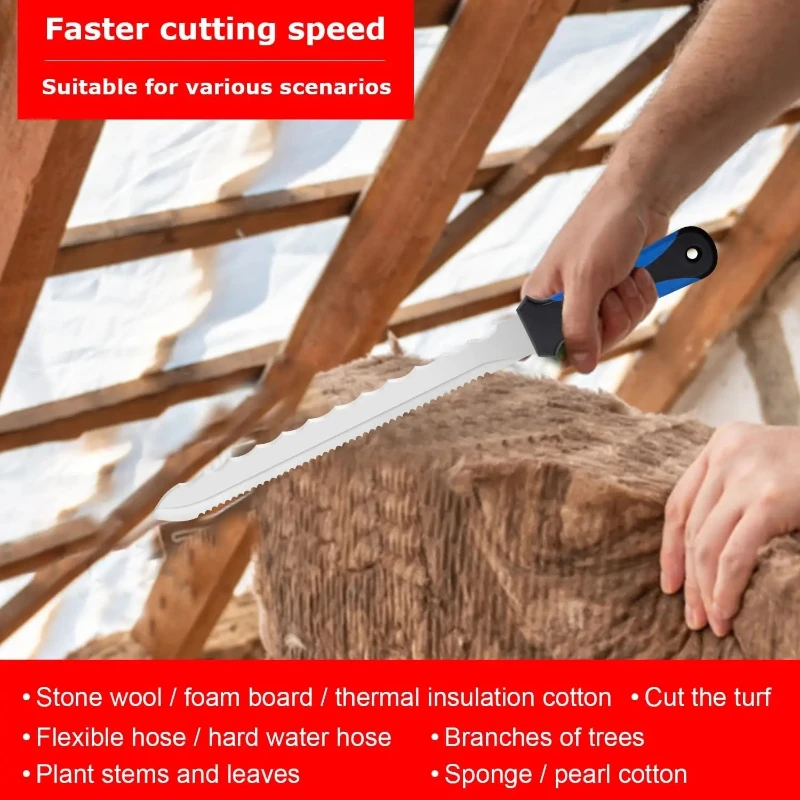 Insulated Knife Foam Cutting Knife,Double Serrated Stainless Steel Knife Insulation Knife with Nylon Sheath Insulation Cutter
Insulated Knife Foam Cutting Knife,Double Serrated Stainless Steel Knife Insulation Knife with Nylon Sheath Insulation Cutter