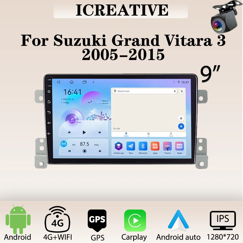 Car Radio Android for Suzuki Grand Vitara 3 2005-2015 Carplay Multimedia Player Stereo Autoaudio Head Unit 9inch Navigation GPS
Car Radio Android for Suzuki Grand Vitara 3 2005-2015 Carplay Multimedia Player Stereo Autoaudio Head Unit 9inch Navigation GPS