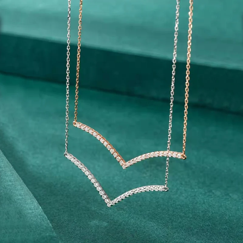 100% 18K Gold 0.3Ct Natural Diamond Seagull V Pendant Necklace Women's Party Fine Jewelry Birthday Gift
100% 18K Gold 0.3Ct Natural Diamond Seagull V Pendant Necklace Women's Party Fine Jewelry Birthday Gift