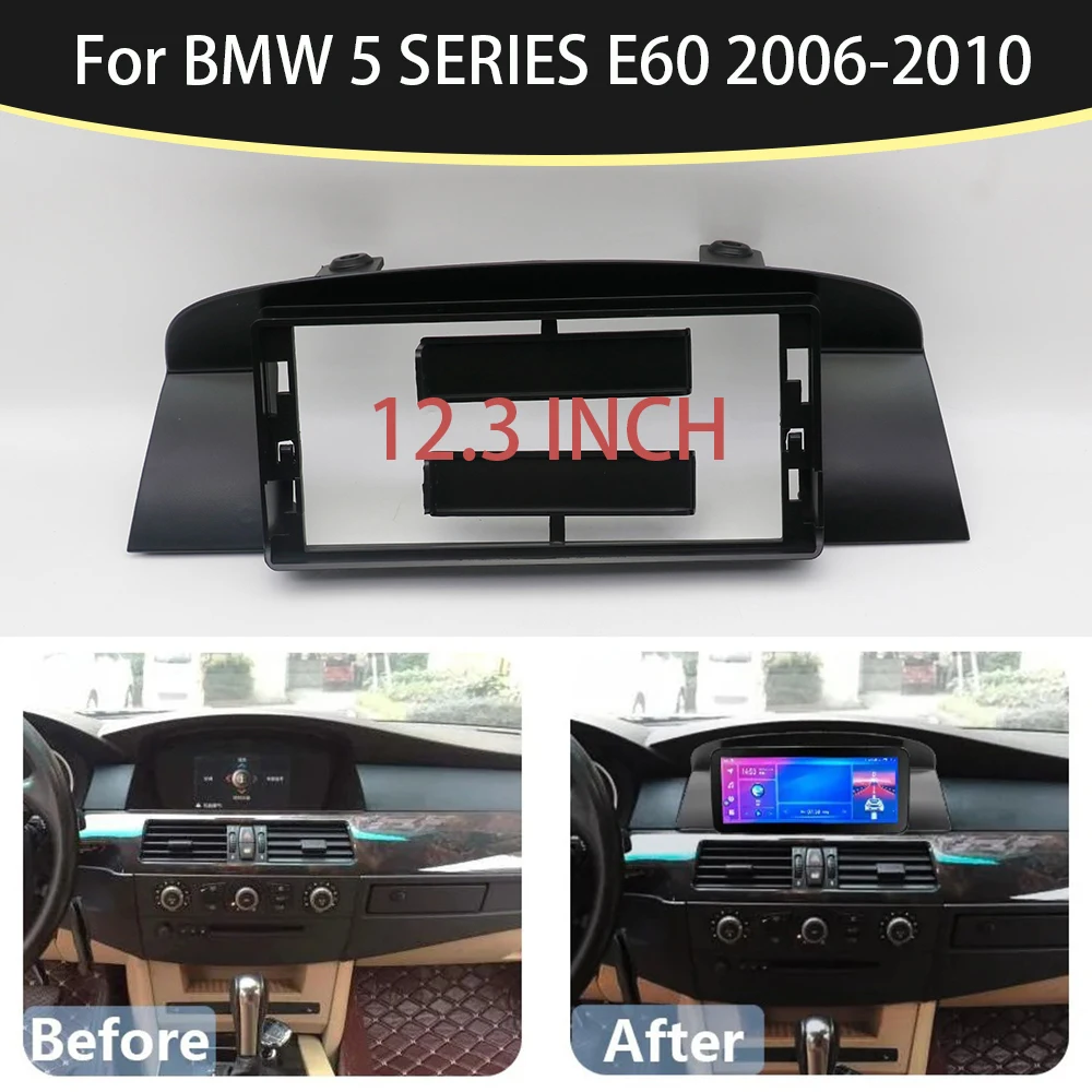 For BMW 5 SERIES E60 2006-2010 12.3 Inch Car Frame Fascia Adapter Bezel Android Radio Audio Dash Panel Kit
For BMW 5 SERIES E60 2006-2010 12.3 Inch Car Frame Fascia Adapter Bezel Android Radio Audio Dash Panel Kit