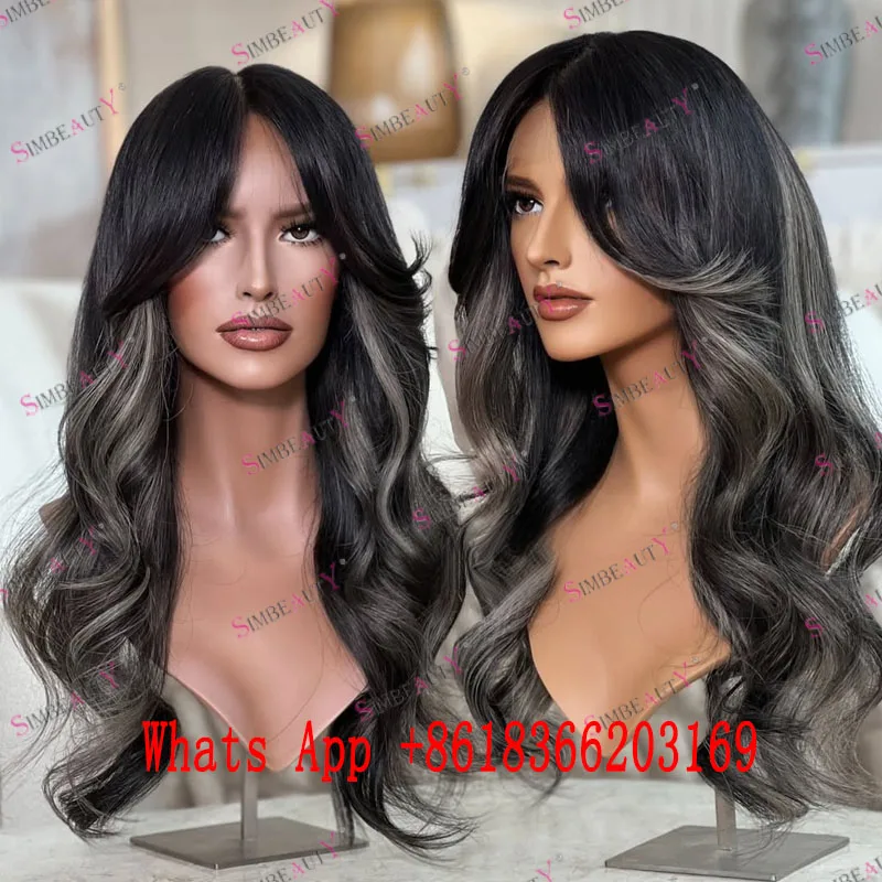 Black Brown Highlight Human Hair Full Lace Wigs for Women Glueless Body Wave Curtain Bangs Fringe 13x6 Lace Front Wigs Natural
Black Brown Highlight Human Hair Full Lace Wigs for Women Glueless Body Wave Curtain Bangs Fringe 13x6 Lace Front Wigs Natural