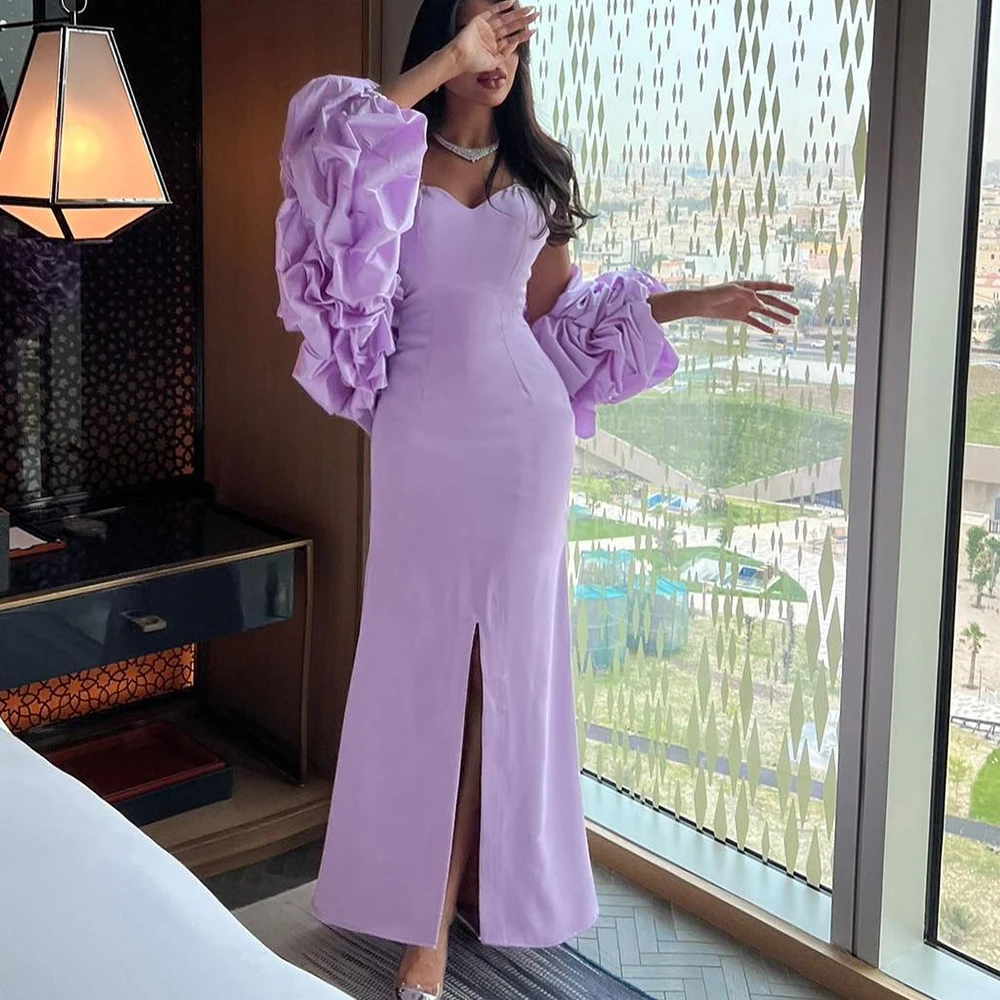 Customized Modern Front Slit Detachable Sleeves Evening Dress Temperament Mermaid Sweetheart Jersey Prom Gown vestidos de fiesta
Customized Modern Front Slit Detachable Sleeves Evening Dress Temperament Mermaid Sweetheart Jersey Prom Gown vestidos de fiesta