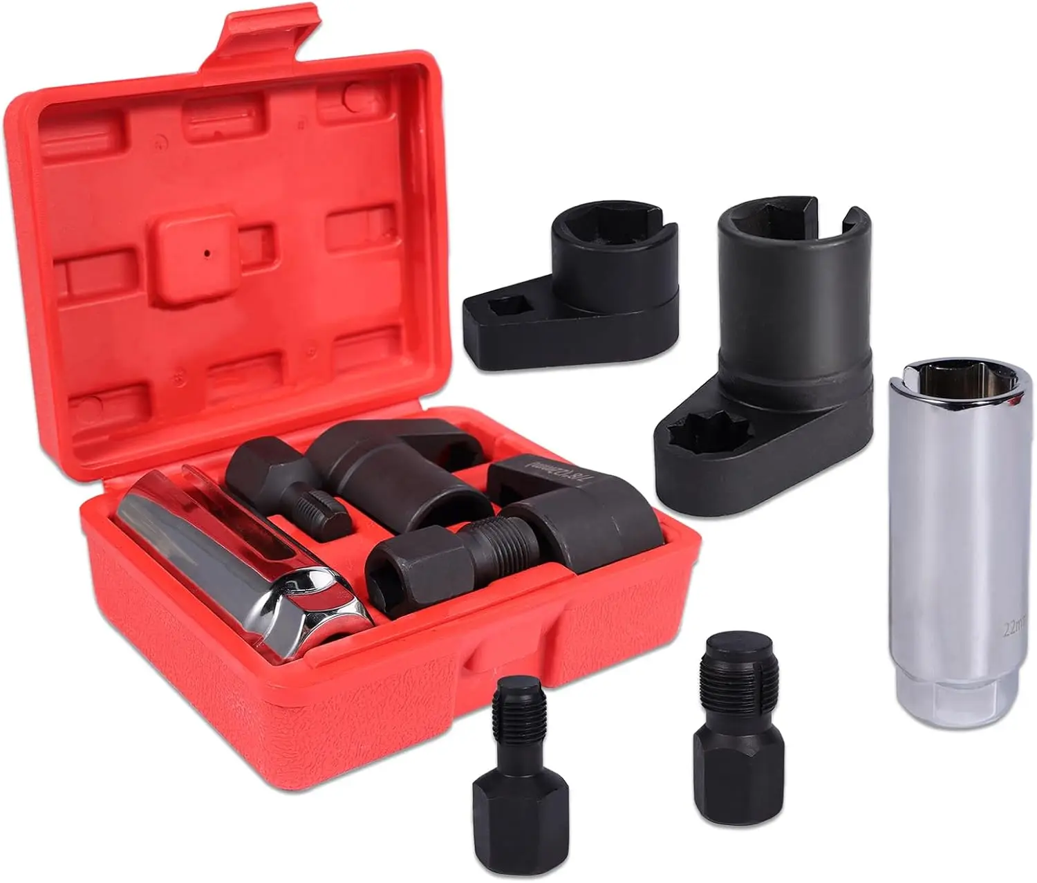 5-Piece O2 Oxygen Sensor Socket & Thread Chaser Set – Automotive Tool for Sensor Removal
5-Piece O2 Oxygen Sensor Socket & Thread Chaser Set – Automotive Tool for Sensor Removal