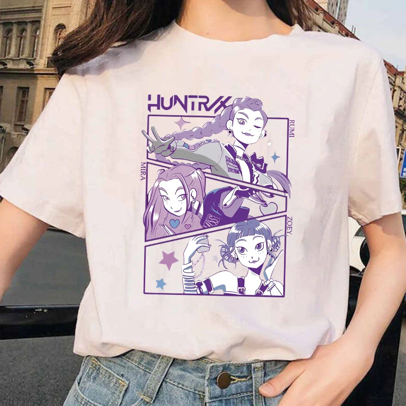 Hot Kpop Demon Hunters Mira Rumi Zoey Graphic T Shirt Women's Men's Fashion T-shirts Short Sleeve Shirts Summer T-shirts Tops
Hot Kpop Demon Hunters Mira Rumi Zoey Graphic T Shirt Women's Men's Fashion T-shirts Short Sleeve Shirts Summer T-shirts Tops
