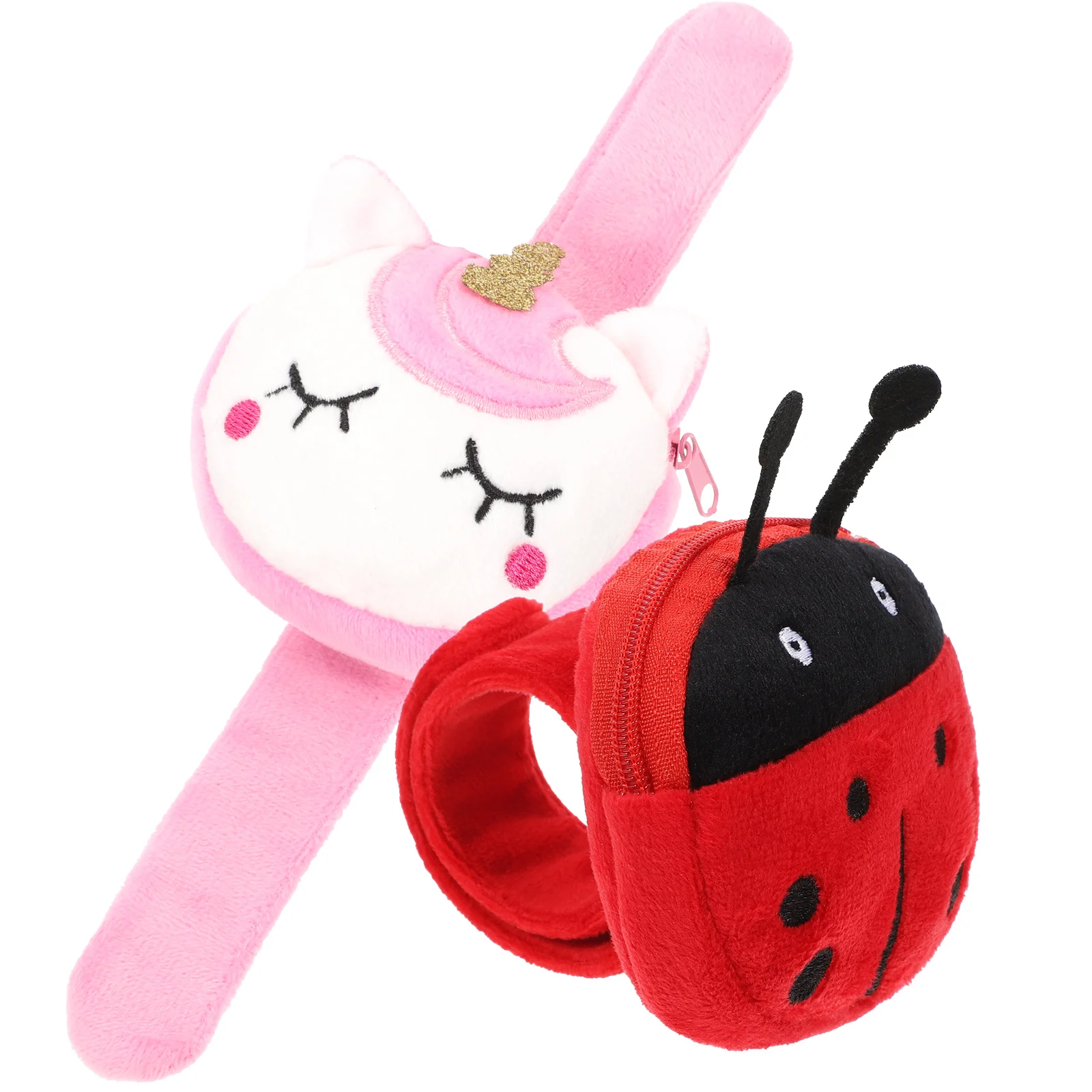 2pcs Coin Wallet Slap Bracelet Soft Animal Purse White Ladybug Kids Toy Bracelets Stuffed Storage Pocket Snap Favors
2pcs Coin Wallet Slap Bracelet Soft Animal Purse White Ladybug Kids Toy Bracelets Stuffed Storage Pocket Snap Favors