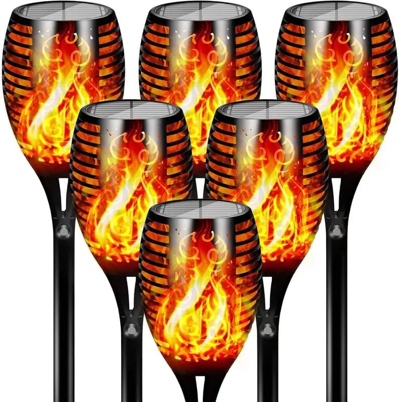 Upgraded 6-Pack Solar Torch Lights, 43" Tall Waterproof Outdoor Tiki Torches with Flickering Flame for Garden Path
Upgraded 6-Pack Solar Torch Lights, 43" Tall Waterproof Outdoor Tiki Torches with Flickering Flame for Garden Path