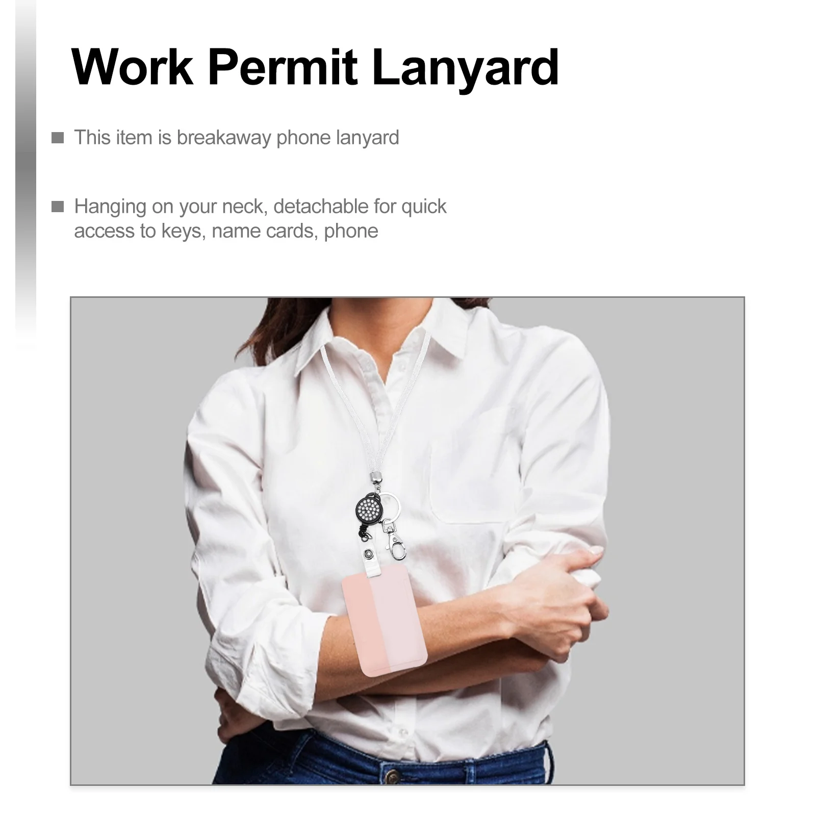 Breakaway Phone Lanyard Shiny Neck Strap Retractable Badge Key Ring Work Permit Id Card Holder Phone Lanyard Id Badge Holder
Breakaway Phone Lanyard Shiny Neck Strap Retractable Badge Key Ring Work Permit Id Card Holder Phone Lanyard Id Badge Holder