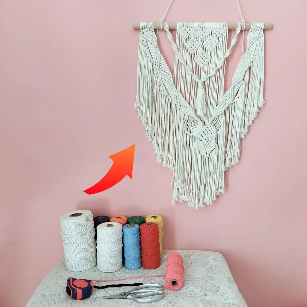 3mm 200 Meters Cotton Cords For Macrame DIY Easy Fun Family Project Boho Wall Hanging Tapestry Making Rope With PDF Instructions
3mm 200 Meters Cotton Cords For Macrame DIY Easy Fun Family Project Boho Wall Hanging Tapestry Making Rope With PDF Instructions