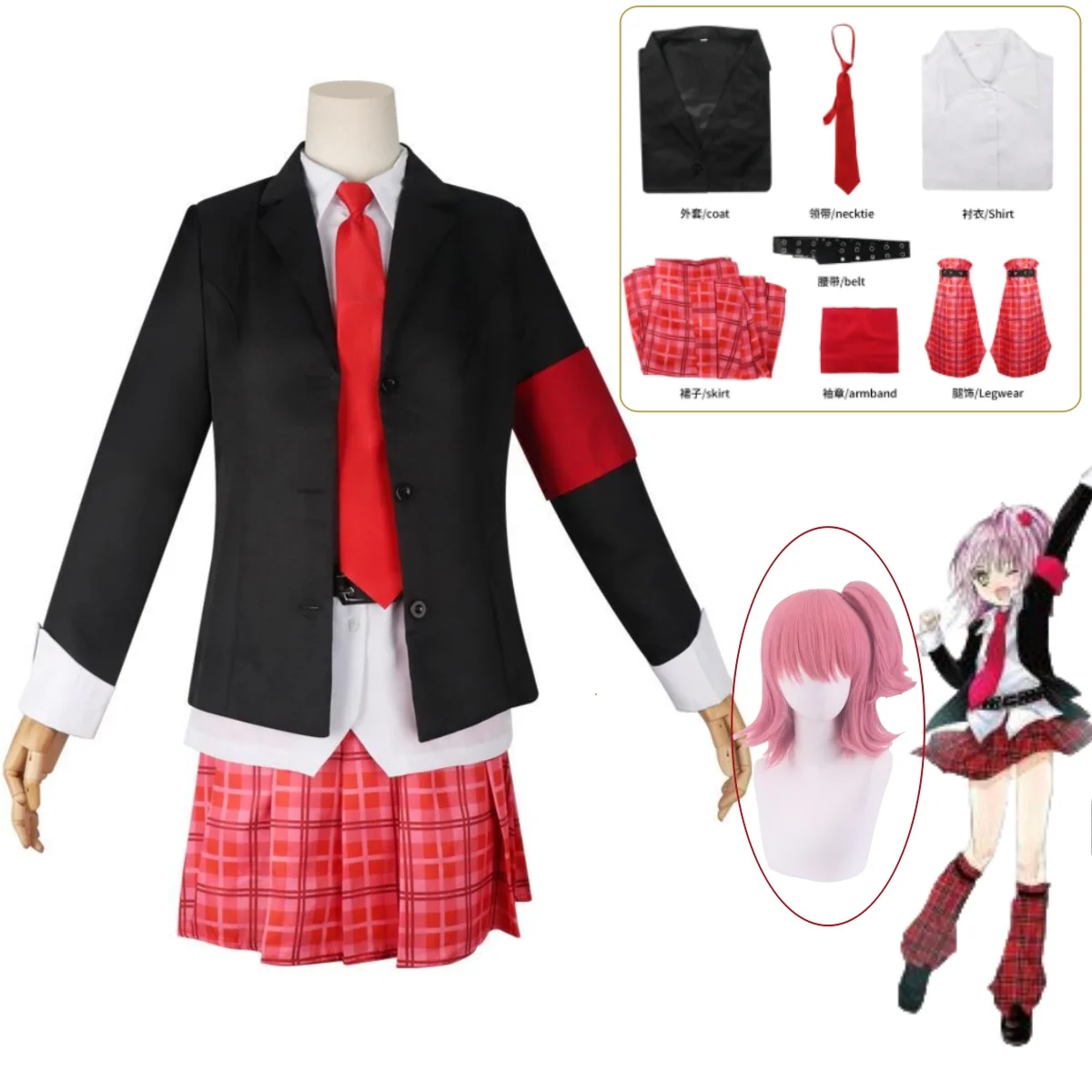 PRESALE Anime Shugo Chara Hinamori Amu Cosplay Costume Pink Wig Women's JK High School Uniform Suit Halloween Carnival Outfits
PRESALE Anime Shugo Chara Hinamori Amu Cosplay Costume Pink Wig Women's JK High School Uniform Suit Halloween Carnival Outfits