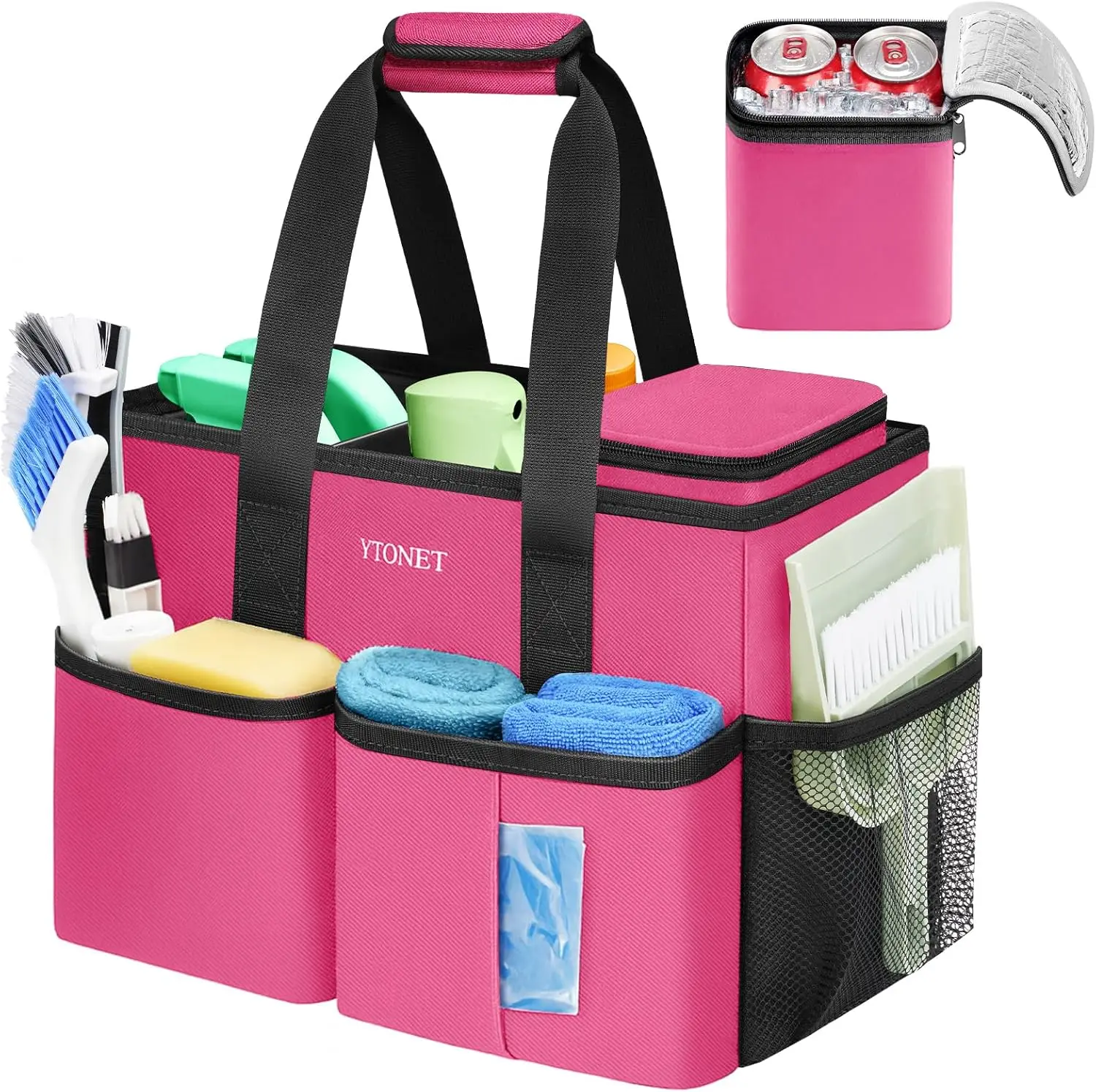 Water-Resistant Cleaning Caddy with Handle & Foldable Divider for Kitchen, Bathroom, Car Tools Organizer Bag
Water-Resistant Cleaning Caddy with Handle & Foldable Divider for Kitchen, Bathroom, Car Tools Organizer Bag