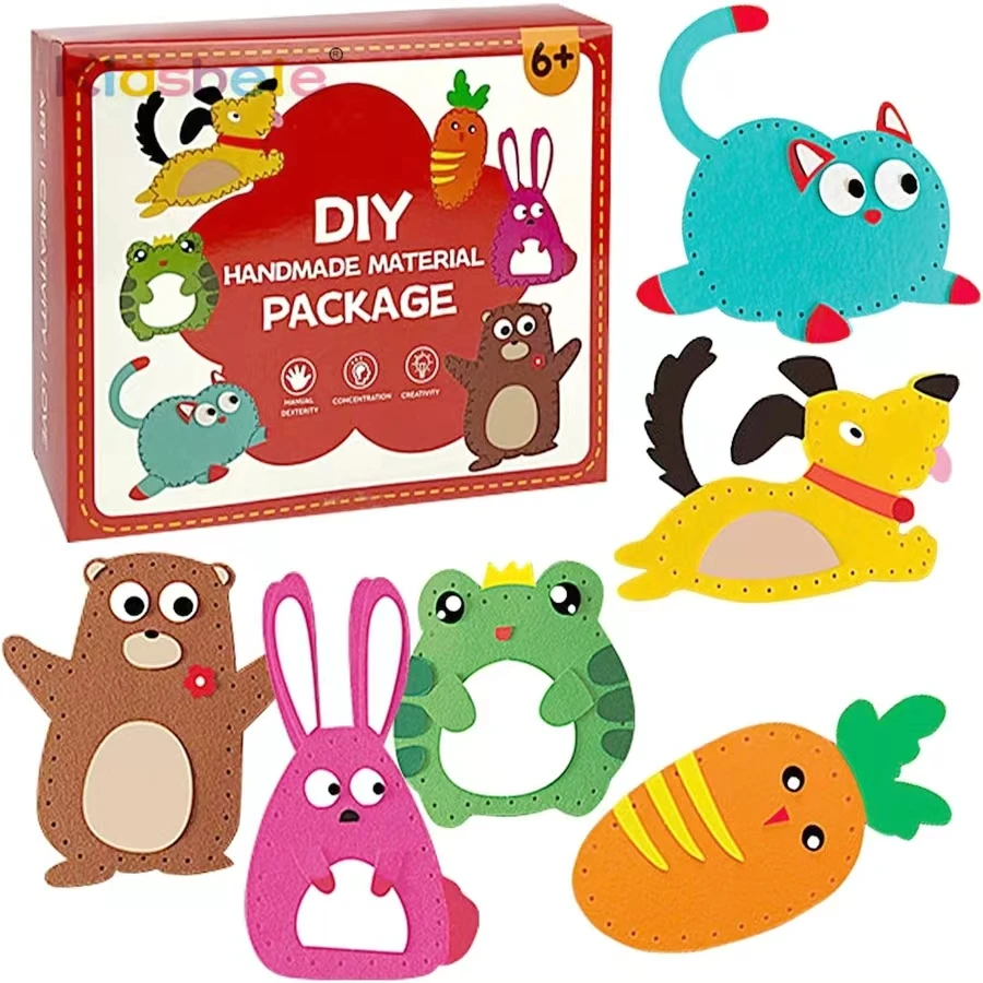 Набор для шитья из фетра с животными «сделай сам» для начинающих, 6 шт., мелкая моторика, подарок на день рождения для девочки, обучение шить, мягкая кукла-животное, кулон
Набор для шитья из фетра с животными «сделай сам» для начинающих, 6 шт., мелкая моторика, подарок на день рождения для девочки, обучение шить, мягкая кукла-животное, кулон