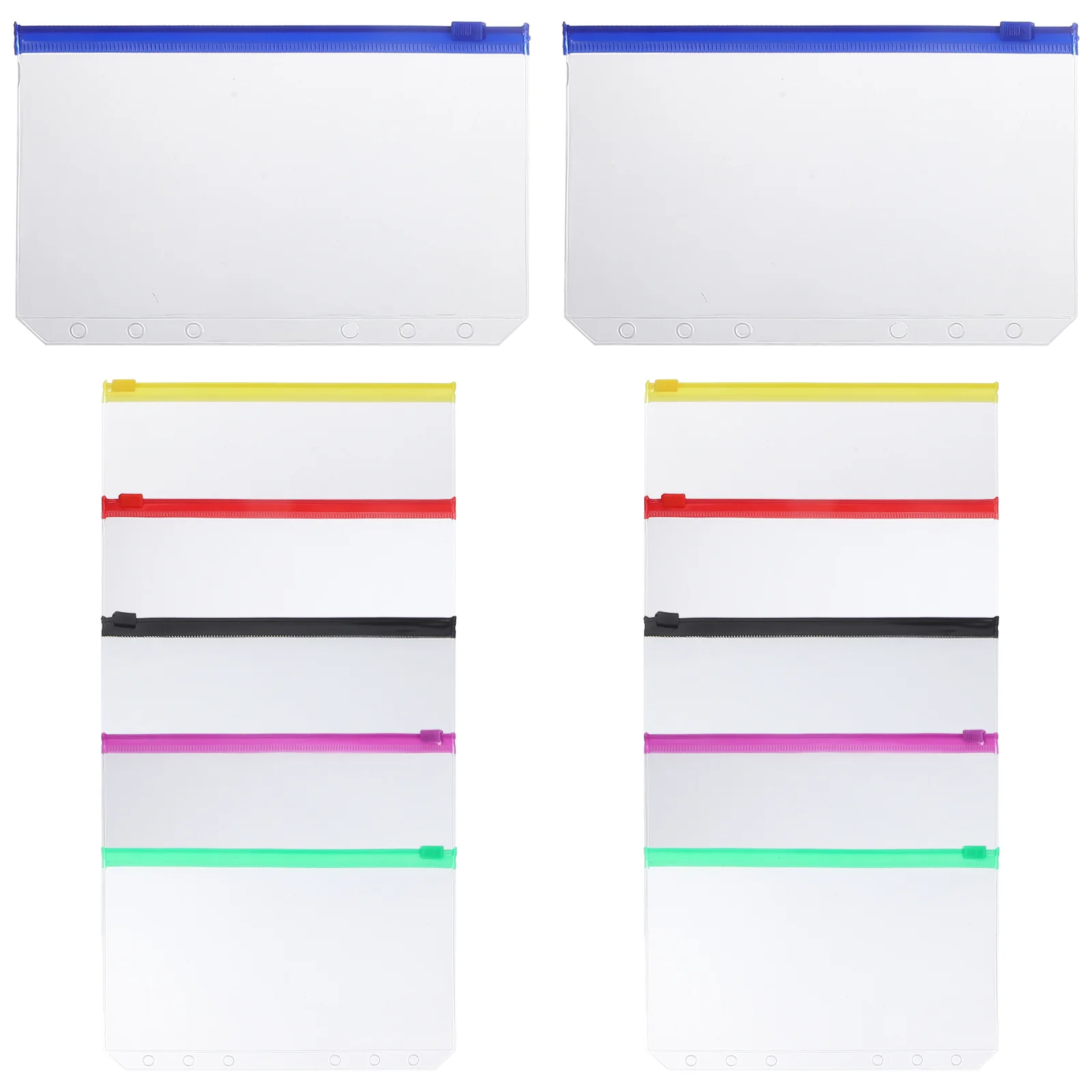 12 Pcs PVC Transparent Zipper Binder Pockets Lightweight Document Storage Bags 6 Hole Carry Zip Lock
12 Pcs PVC Transparent Zipper Binder Pockets Lightweight Document Storage Bags 6 Hole Carry Zip Lock
