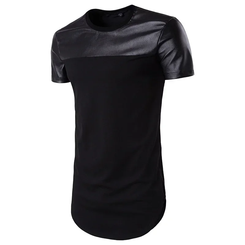 Summer Boys Black Leather T-shirt Short Sleeve Tops Hot Sale Tshirt Men Casual T Shirt Oversize Patchwork Cotton Tee Shirt Xxl
Summer Boys Black Leather T-shirt Short Sleeve Tops Hot Sale Tshirt Men Casual T Shirt Oversize Patchwork Cotton Tee Shirt Xxl