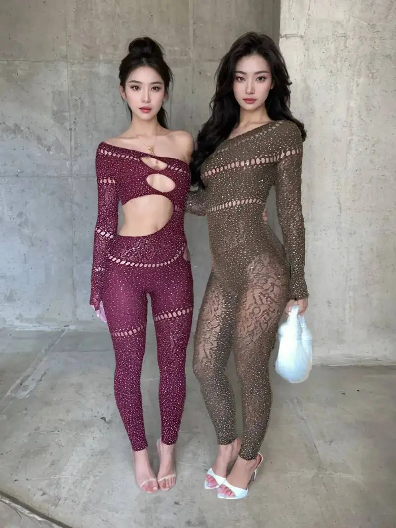 Hot Stamping Bodystocking Lingerie Sparkling crystal Jumpsuit Mesh Body Suits For Women Romper Jumpsuits Mesh Lace Sheer A4HM
Hot Stamping Bodystocking Lingerie Sparkling crystal Jumpsuit Mesh Body Suits For Women Romper Jumpsuits Mesh Lace Sheer A4HM