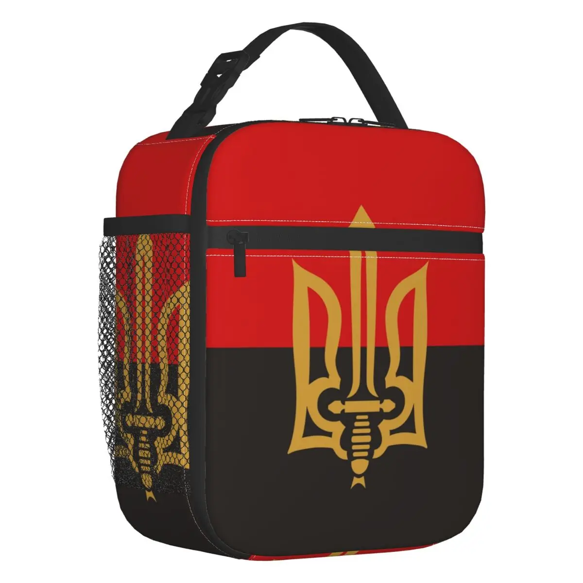 Stylized Tryzub And Red Black Insulated Lunch Bags for Women Coat Of Arms Ukraine Flag Portable Thermal Cooler Food Lunch Box
Stylized Tryzub And Red Black Insulated Lunch Bags for Women Coat Of Arms Ukraine Flag Portable Thermal Cooler Food Lunch Box