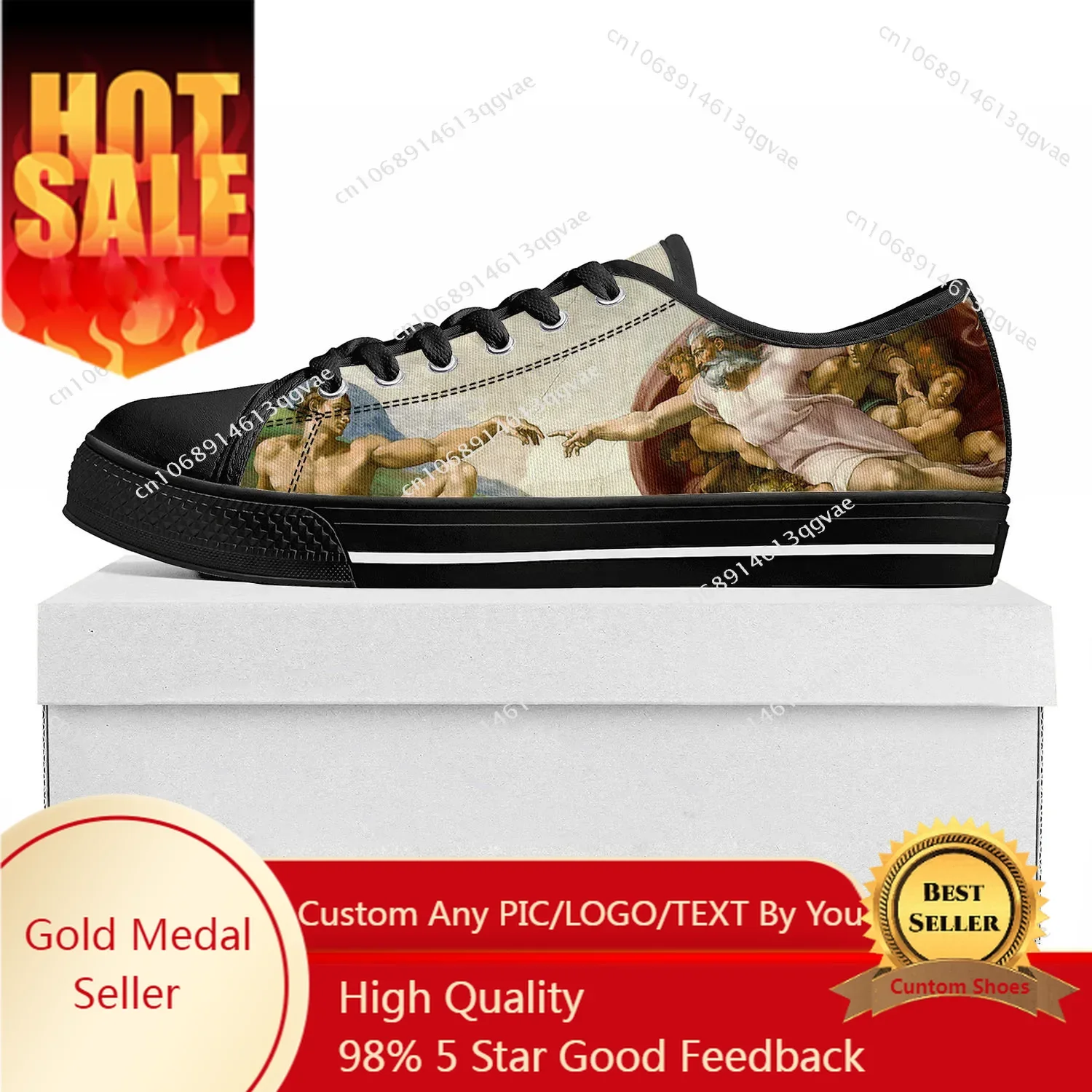The Creation of Adam Low Top Sneakers Womens Mens Teenager High Quality Sneaker Canvas Custom Made Shoes Customize Shoe Black
The Creation of Adam Low Top Sneakers Womens Mens Teenager High Quality Sneaker Canvas Custom Made Shoes Customize Shoe Black