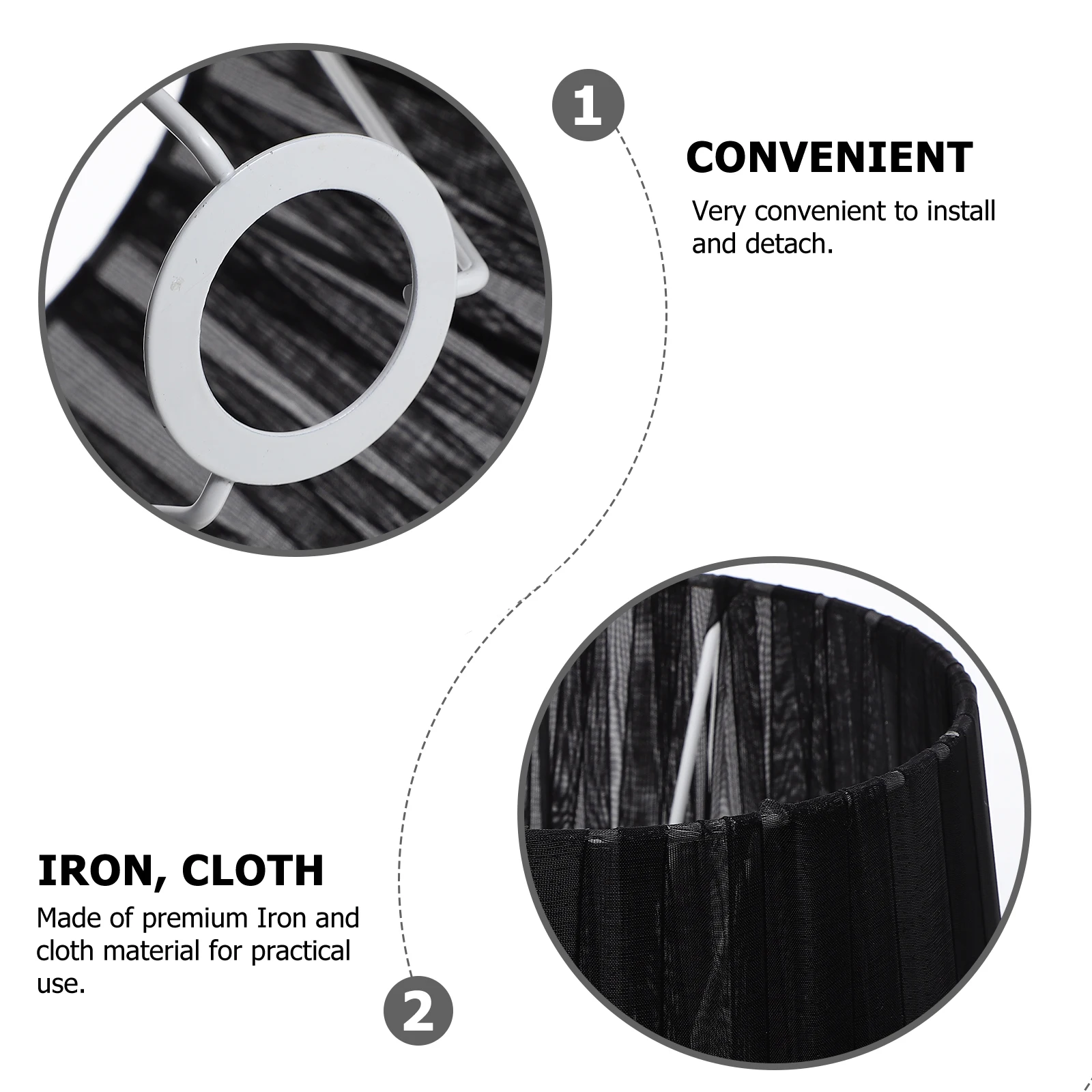 Black Drum Lamp Shade Replacement For Table Floor Lamp Wear-Resistant Fabric Cover Simple Style Light Shade For Home Hotel
Black Drum Lamp Shade Replacement For Table Floor Lamp Wear-Resistant Fabric Cover Simple Style Light Shade For Home Hotel