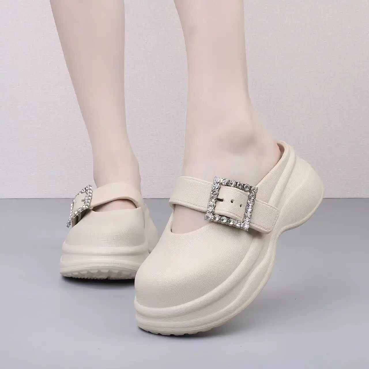 Platform Wedges Mery Janes Sandals Shoes for Women 2025 New Female Casual Sandals Soft Eva Material
Platform Wedges Mery Janes Sandals Shoes for Women 2025 New Female Casual Sandals Soft Eva Material