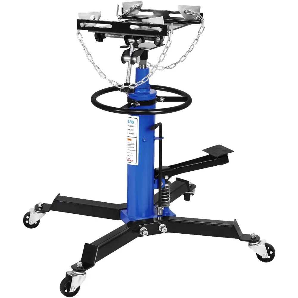 Hydraulic Telescopic Transmission Jack with 0.63 Ton Capacity and Adjustable Height from 34 to 68 Inches
Hydraulic Telescopic Transmission Jack with 0.63 Ton Capacity and Adjustable Height from 34 to 68 Inches