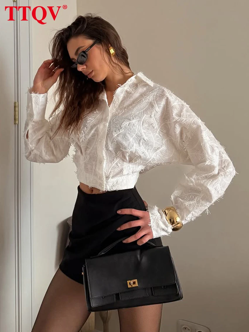 TTQV Fashion Slim White Cotton Women's Blouse 2026 Autumn Lapel Long Sleeve Crop Shirt Lady Elegant Classic Top Female Clohting
TTQV Fashion Slim White Cotton Women's Blouse 2026 Autumn Lapel Long Sleeve Crop Shirt Lady Elegant Classic Top Female Clohting