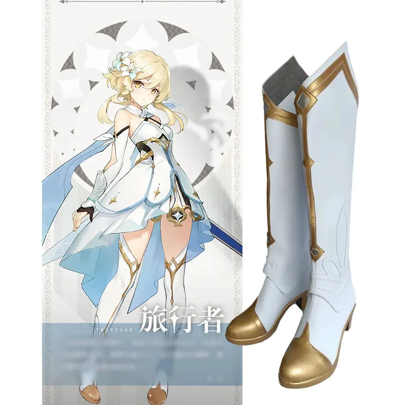 NEW Game Genshin Impact Player Original Version Cosplay Shoes Traveler Lumine Fancy Boots Custom-made
NEW Game Genshin Impact Player Original Version Cosplay Shoes Traveler Lumine Fancy Boots Custom-made