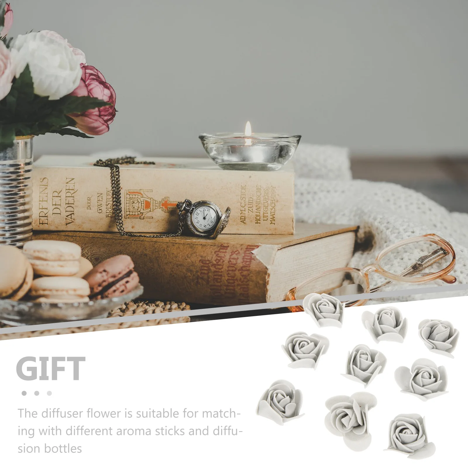 Artificial Roses Foam Flower Heads for Aromatherapy Decor Diffuser Essential Oil Bath Bedroom Office Freshener Plant
Artificial Roses Foam Flower Heads for Aromatherapy Decor Diffuser Essential Oil Bath Bedroom Office Freshener Plant