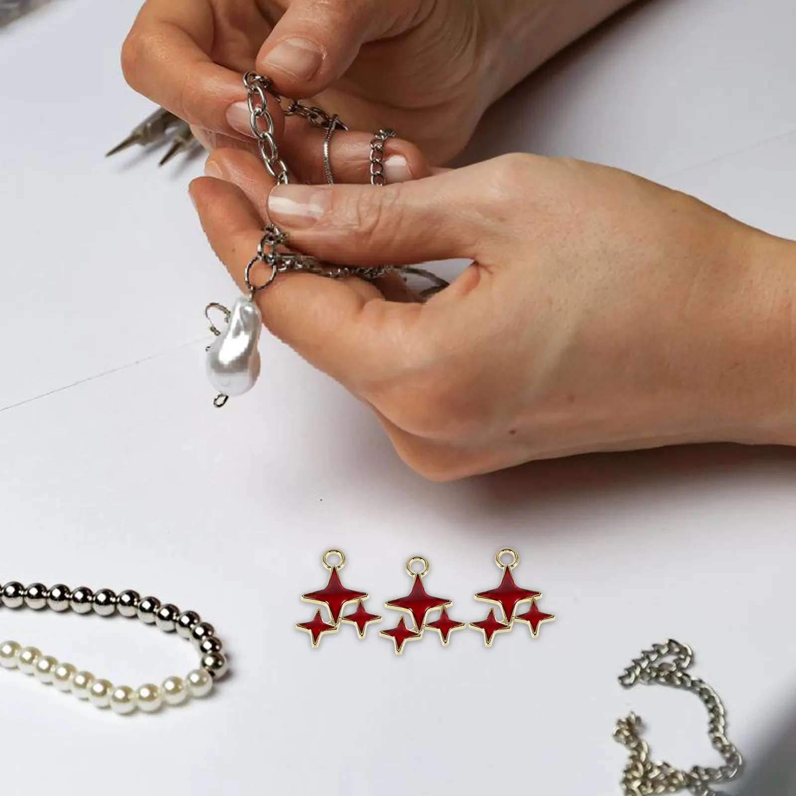 60Pcs Mini Star Pendant Charms Alloy Glossy Transparent Oil Drip Design for Earrings Hair Jewelry Bracelets Necklaces DIY Craft
60Pcs Mini Star Pendant Charms Alloy Glossy Transparent Oil Drip Design for Earrings Hair Jewelry Bracelets Necklaces DIY Craft