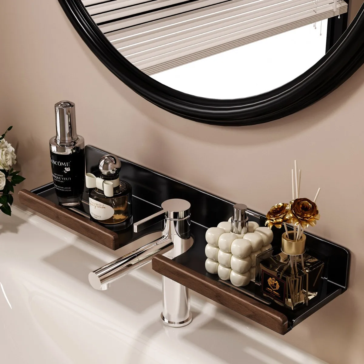HYS toilet non-punching wall-mounted faucet rack bathroom drain storage washstand storage
HYS toilet non-punching wall-mounted faucet rack bathroom drain storage washstand storage