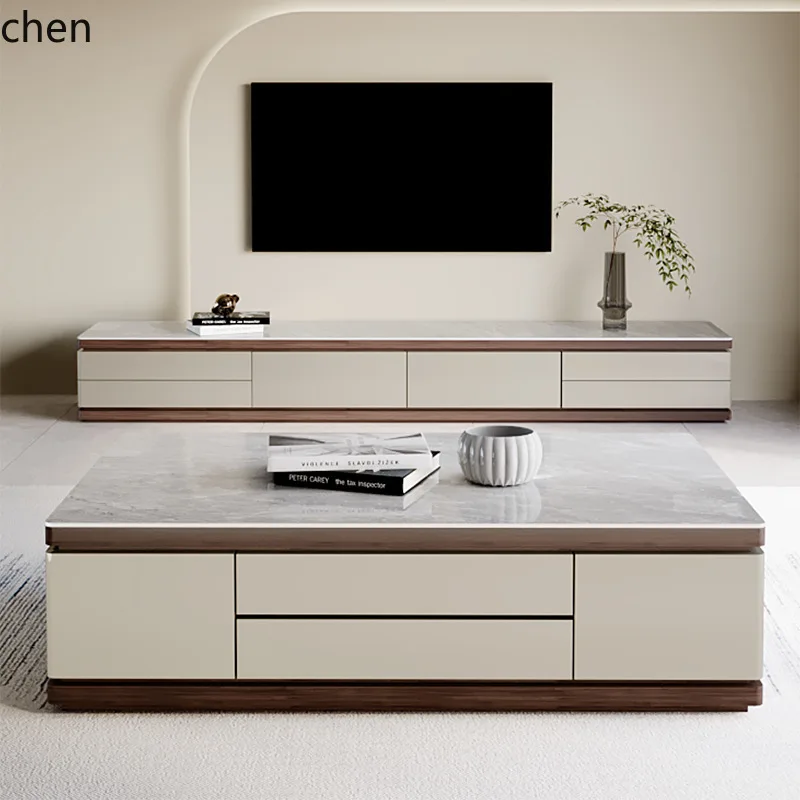 ZMLSimple Rock Slab Coffee Table and TV Cabinet Set Tall Coffee Table Living Room Floor Cabinet
ZMLSimple Rock Slab Coffee Table and TV Cabinet Set Tall Coffee Table Living Room Floor Cabinet