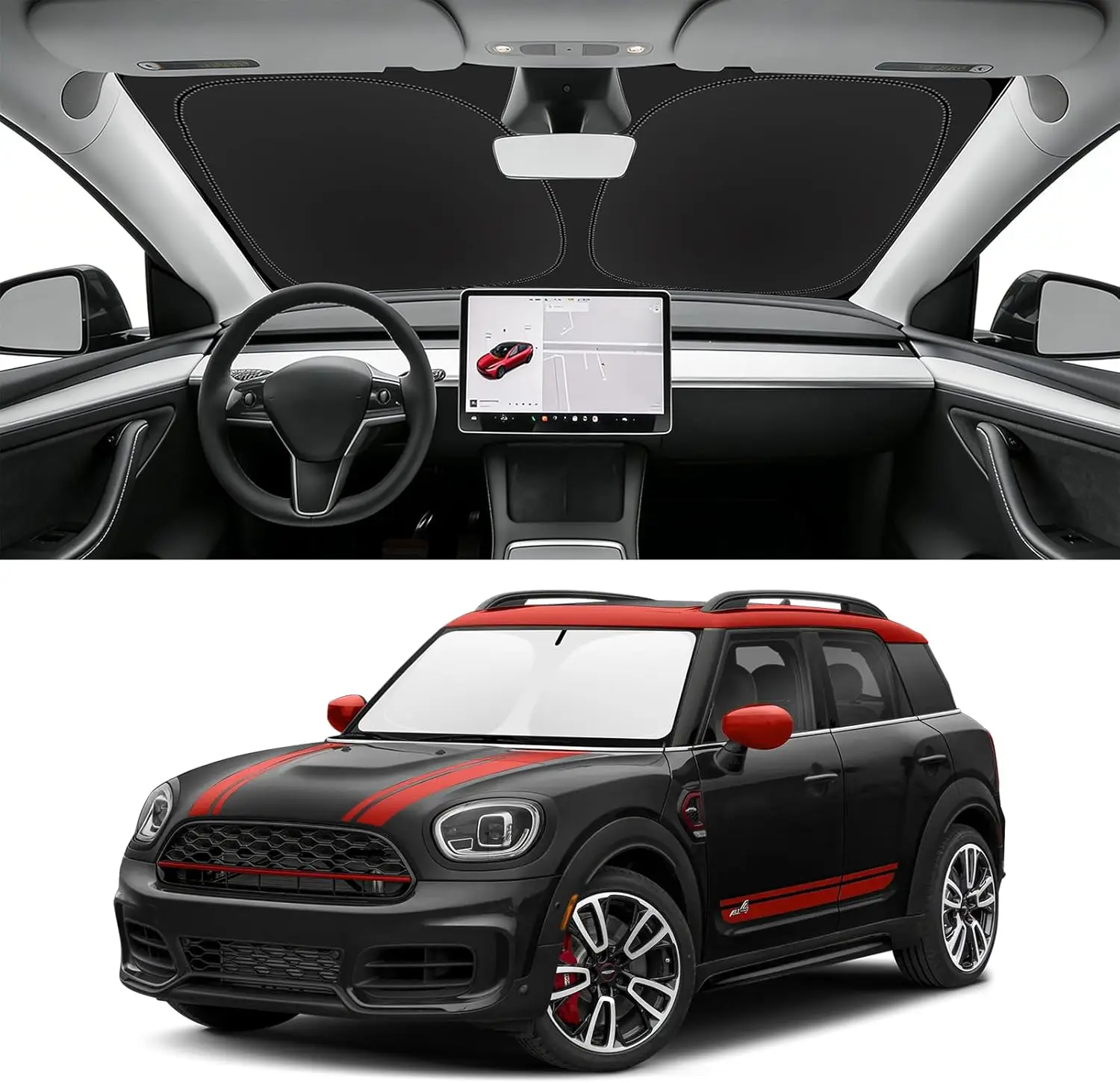Custom Fit Windshield Sun Shade for Mini Countryman 2017-2026
Custom Fit Windshield Sun Shade for Mini Countryman 2017-2026