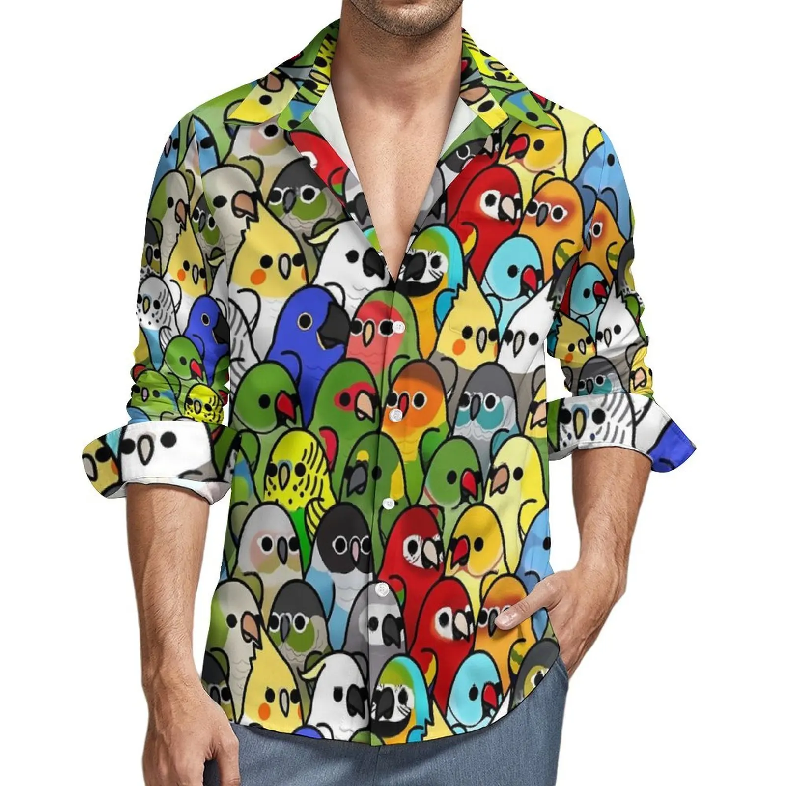 Classic Bird Squad Blouses Man Too Many Birds Shirt Long Sleeve Retro Harajuku Casual Shirts Autumn Custom Top Big Size
Classic Bird Squad Blouses Man Too Many Birds Shirt Long Sleeve Retro Harajuku Casual Shirts Autumn Custom Top Big Size