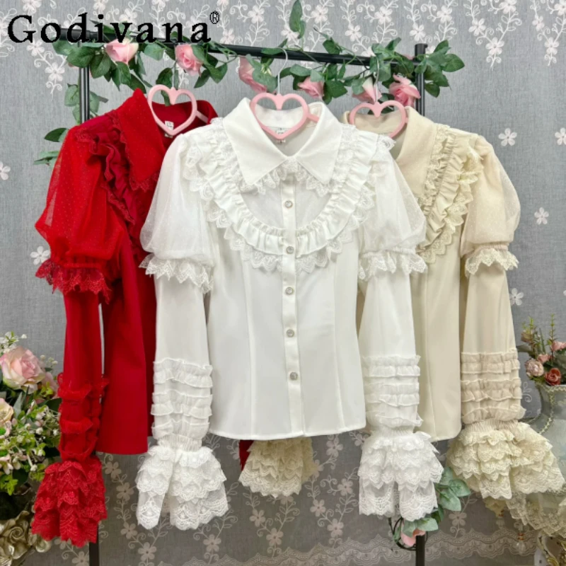 Lolita Sweet Removable Long Sleeve Peter Pan Collar Shirt Fashion Girl Slim Versatile Age Reducing Lace Spring Bottoming Shirts
Lolita Sweet Removable Long Sleeve Peter Pan Collar Shirt Fashion Girl Slim Versatile Age Reducing Lace Spring Bottoming Shirts