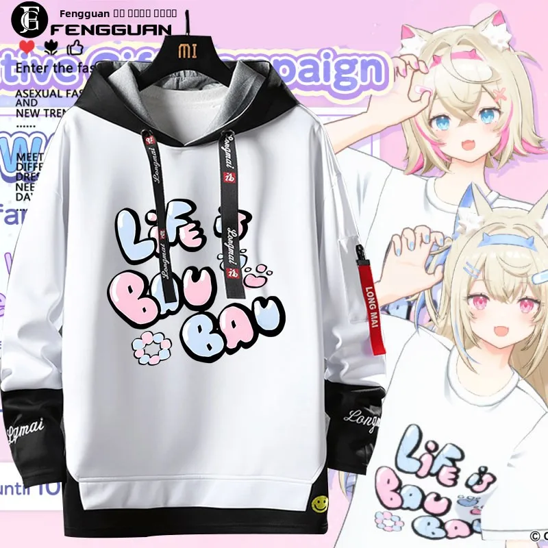 Худи HololiveEN FUWAMOCO Life BAU для косплея, повседневная толстовка из полиэстера с принтом, на все сезоны
Худи HololiveEN FUWAMOCO Life BAU для косплея, повседневная толстовка из полиэстера с принтом, на все сезоны