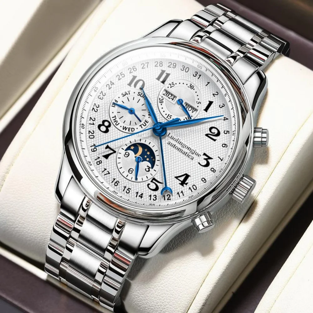 High-End Luxury Men's Watch, Top Brand Luxury Mechanical Watch, Automatic Stainless Steel Skeleton Waterproof Multi-Function Watch
High-End Luxury Men's Watch, Top Brand Luxury Mechanical Watch, Automatic Stainless Steel Skeleton Waterproof Multi-Function Watch