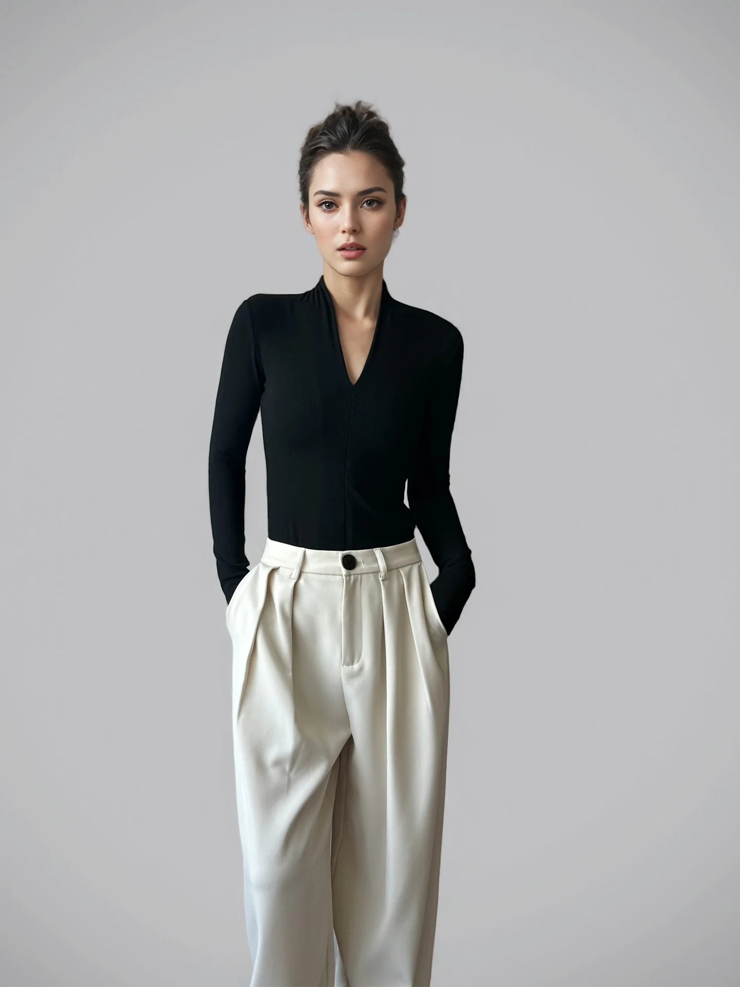 ANGJIA Early Spring V-ne Knitwear Women's Slim Fit Long Sve Base irt Elastic Top Simple Commute Sle Soft Fabric
ANGJIA Early Spring V-ne Knitwear Women's Slim Fit Long Sve Base irt Elastic Top Simple Commute Sle Soft Fabric