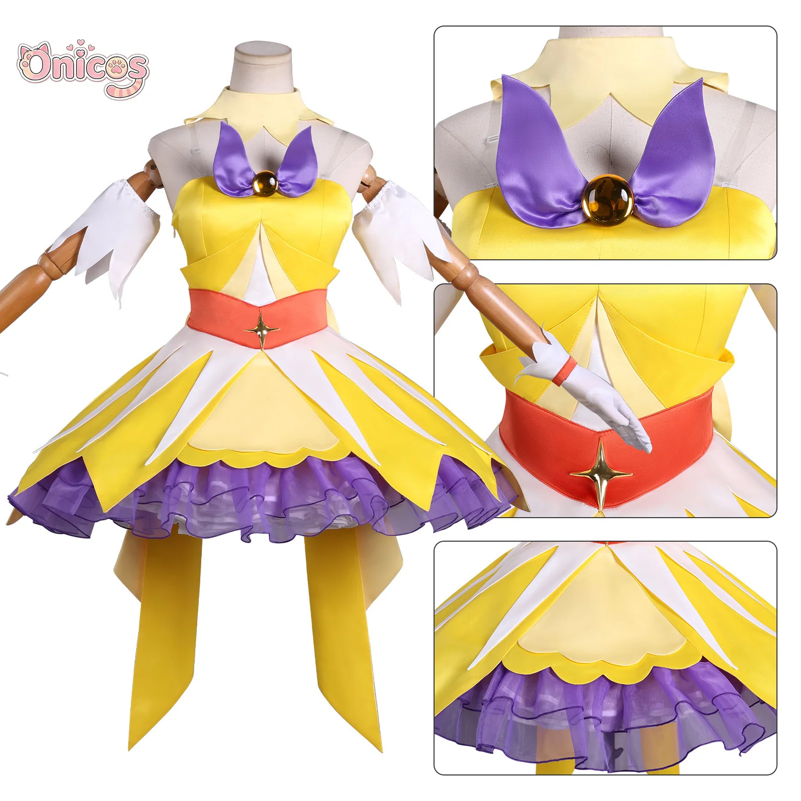 Pretty Cure Kirara Amanogawa Cosplay Costume Idol Stage Dress Full Set Yellow Cute Dress Women Carnival Party Comic Con Onicos
Pretty Cure Kirara Amanogawa Cosplay Costume Idol Stage Dress Full Set Yellow Cute Dress Women Carnival Party Comic Con Onicos