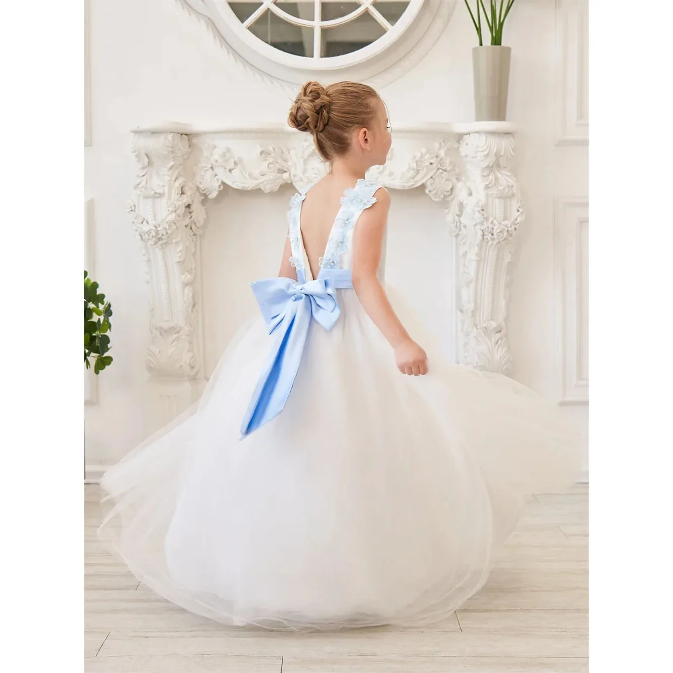 Elegant Flower Girl Dress For Wedding Backless With Bow Princess Bridesmaid First Communion Formal Events Prom Gown Customized
Elegant Flower Girl Dress For Wedding Backless With Bow Princess Bridesmaid First Communion Formal Events Prom Gown Customized