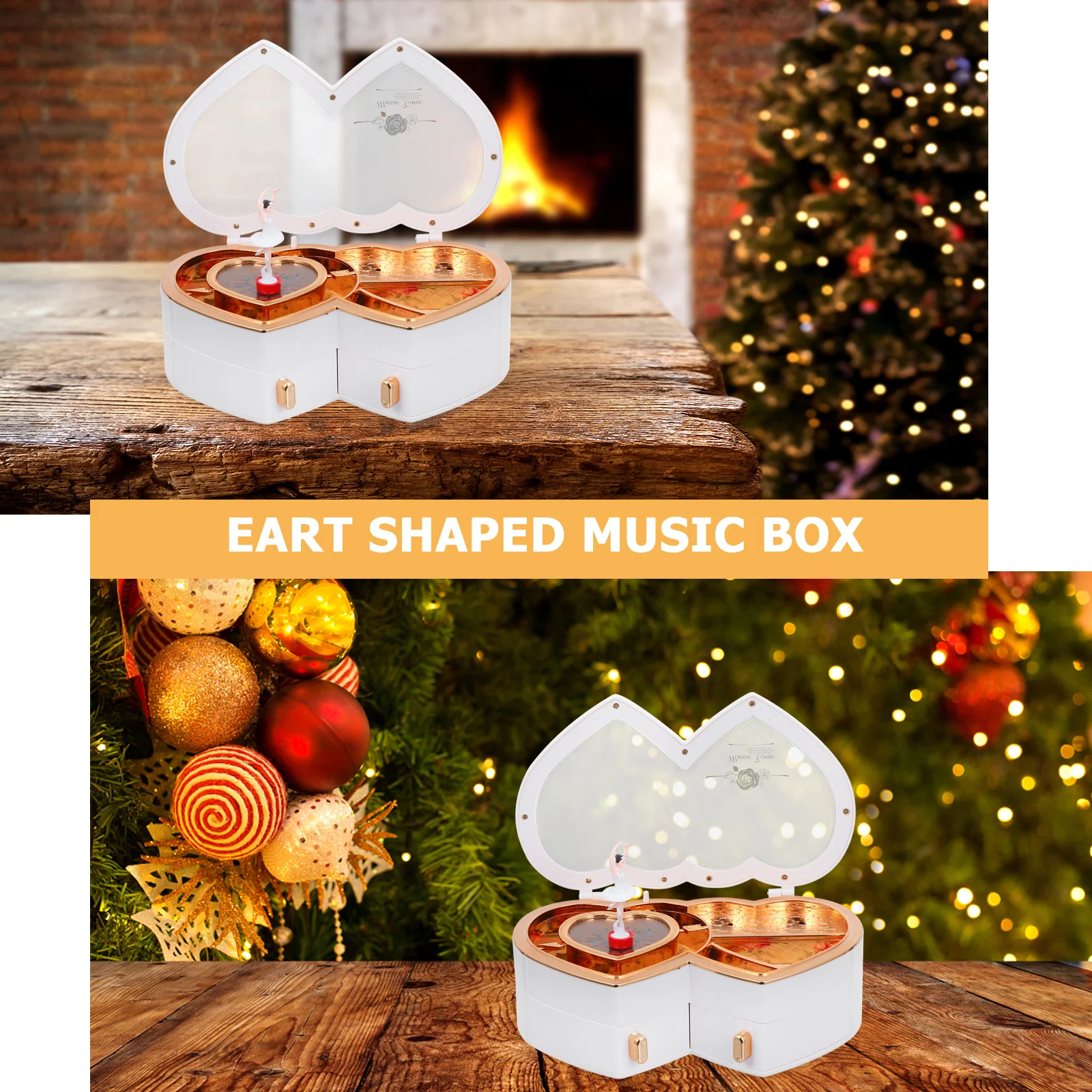 Music Jewelry Box Rotating Ballerina Transparent Lid Small Drawer Storage Valentine Gift Heart Shaped Melody Desktop Decor
Music Jewelry Box Rotating Ballerina Transparent Lid Small Drawer Storage Valentine Gift Heart Shaped Melody Desktop Decor