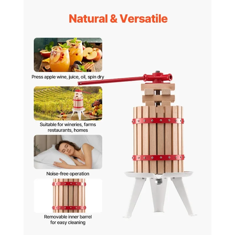 【Premium】 6L 12L Fruit Wine Press Solid Wood Basket with 8 Blocks Heavy Manual Juice Maker Cider Grape Making Press
【Premium】 6L 12L Fruit Wine Press Solid Wood Basket with 8 Blocks Heavy Manual Juice Maker Cider Grape Making Press