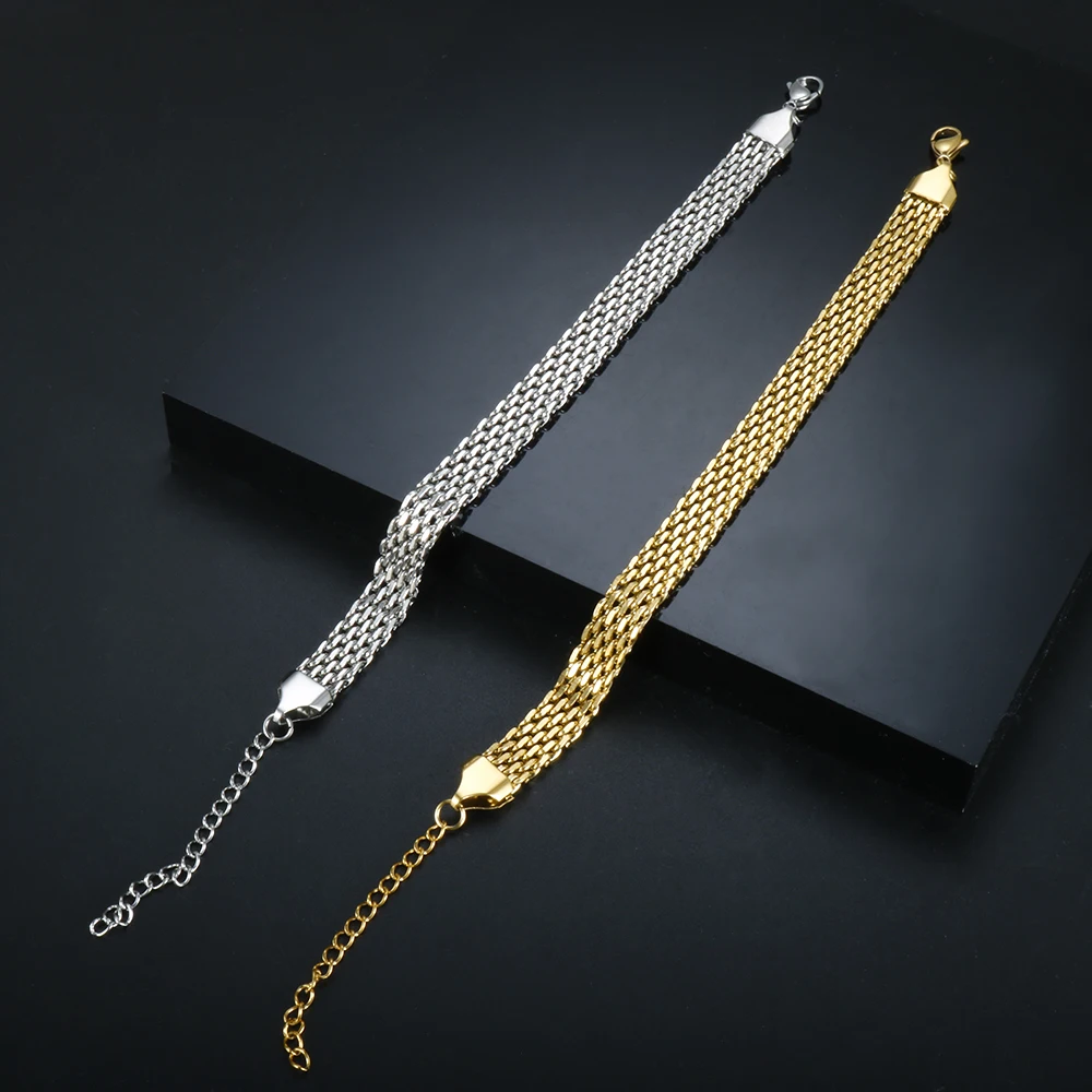 316L Stainless Steel Mesh Link Bracelet for Women Men Texture Classic Hand Chain Bracelets Waterproof Delivery Wholesale Jewelry
316L Stainless Steel Mesh Link Bracelet for Women Men Texture Classic Hand Chain Bracelets Waterproof Delivery Wholesale Jewelry