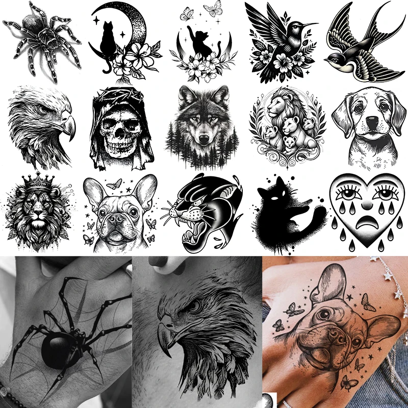1 Sheet Cat Lion Spider Skeleton Temporary Tattoos Adult Hand Arm Neck , Halloween Fake Tattoo Sticker Realistic Tatoo Last Long
1 Sheet Cat Lion Spider Skeleton Temporary Tattoos Adult Hand Arm Neck , Halloween Fake Tattoo Sticker Realistic Tatoo Last Long