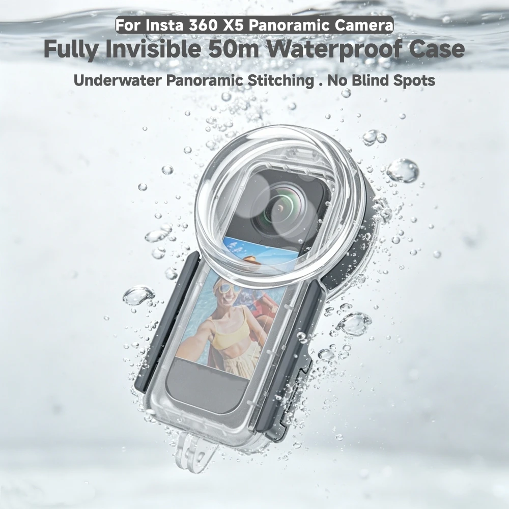 Seafrogs for Insta 360 X5 Waterproof Camera Housing Compatible 50M/165FT Diving Shell Underwater Case Suit for X5 Waterproof
Seafrogs for Insta 360 X5 Waterproof Camera Housing Compatible 50M/165FT Diving Shell Underwater Case Suit for X5 Waterproof