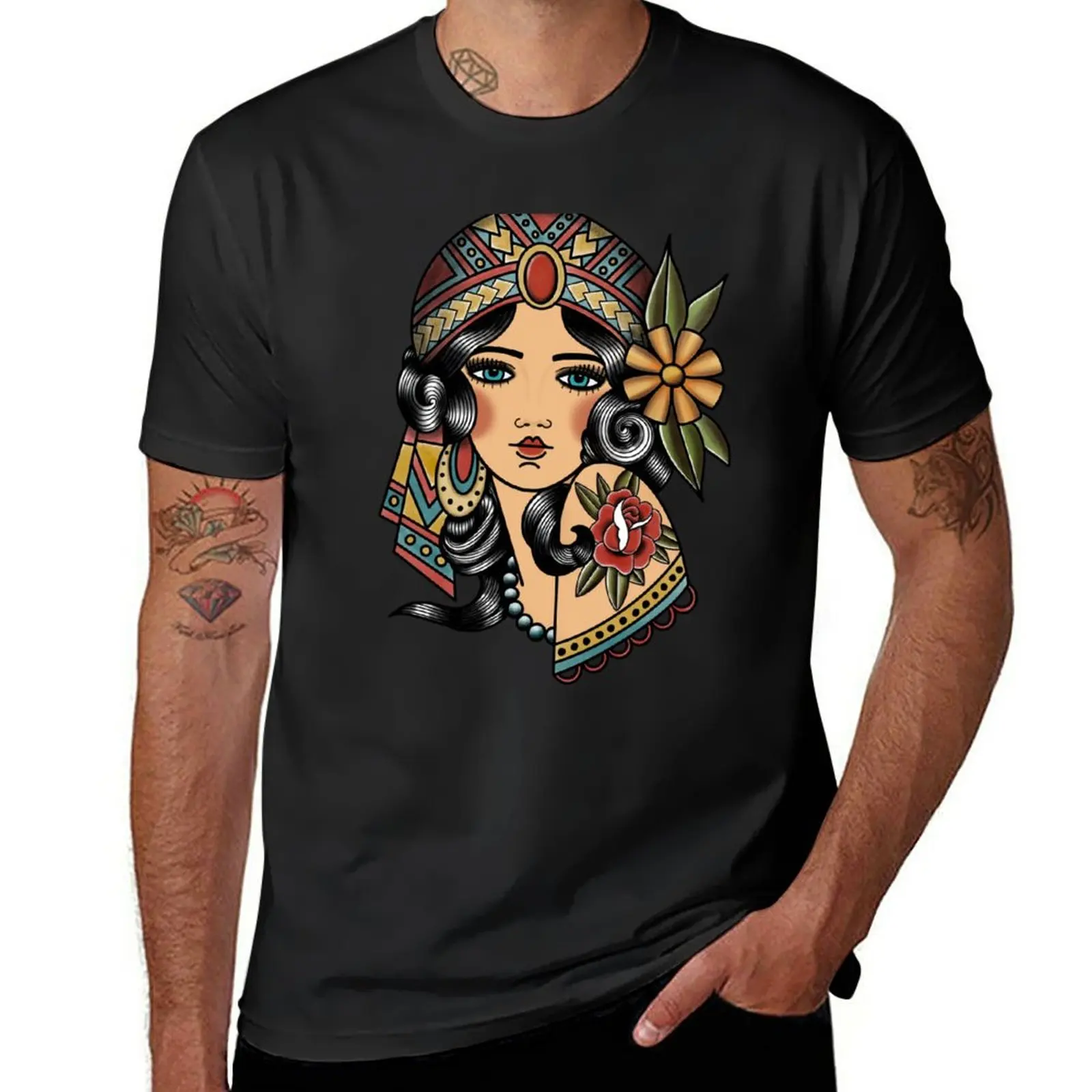 New Gypsy Lady Head Tattoo kgbd T-Shirt Short sleeve tee quick-drying t-shirt kawaii clothes clothes for men
New Gypsy Lady Head Tattoo kgbd T-Shirt Short sleeve tee quick-drying t-shirt kawaii clothes clothes for men