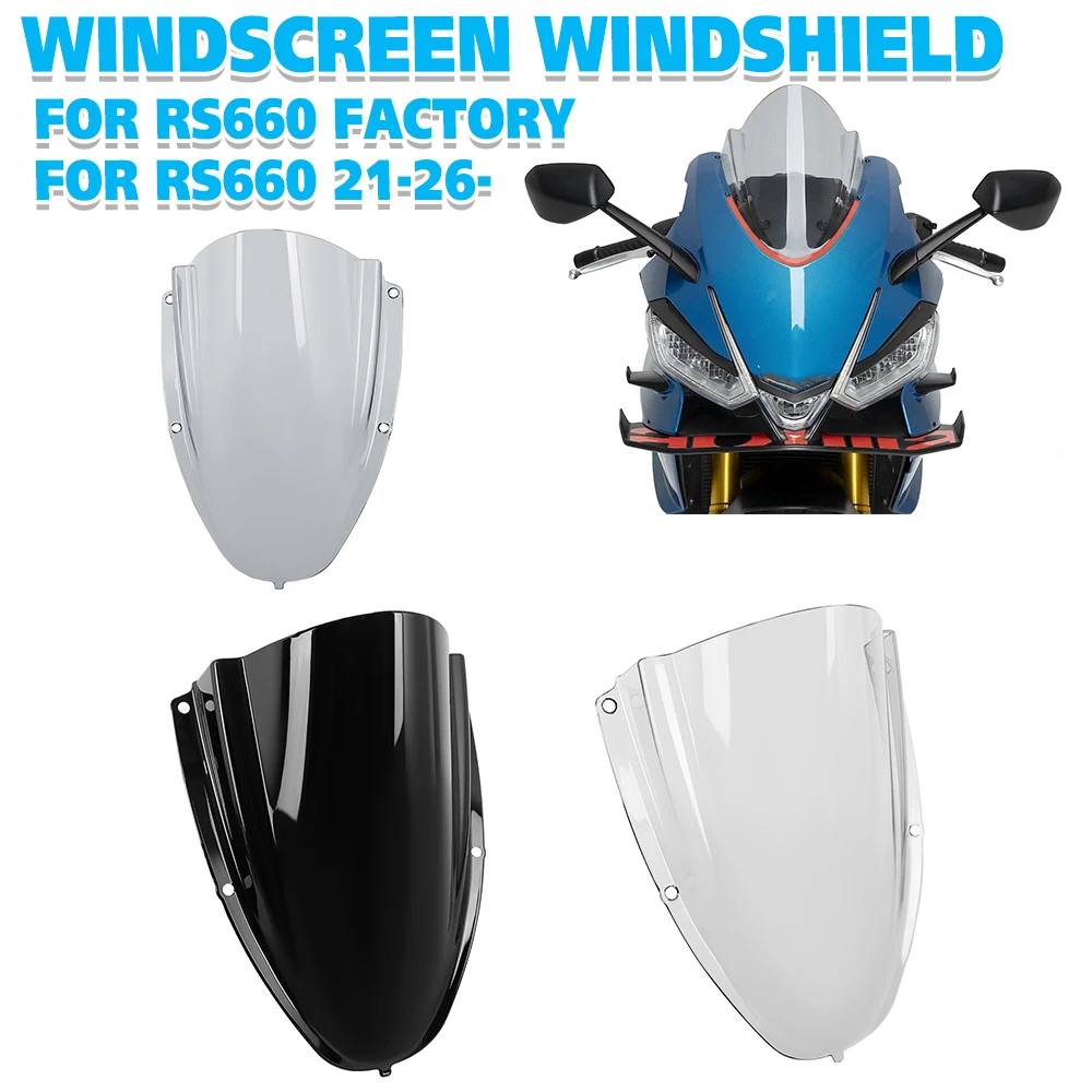 For RS660 RS 660 FACTORY 2021-2026- Windshield Visor Viser Windscreen Screen Double Bubble Wind Deflector Motorcycle Accessories
For RS660 RS 660 FACTORY 2021-2026- Windshield Visor Viser Windscreen Screen Double Bubble Wind Deflector Motorcycle Accessories